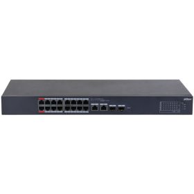   Dahua CS4218-16ET-135 16x10/100 Mbps PoE + 2x1 Gbps RJ-45/SFP Combo Uplink/135W/Cloud Managed PoE Switch
