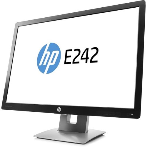 HP 24" EliteDisplay E242 WUXGA IPS VGA/HDMI/DP/USB fekete monitor (Használt A)