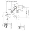 Gembird MA-DA1P-01 17"-32" egykaros asztali monitor tartó konzol