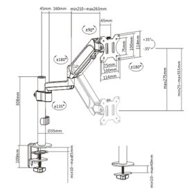   Gembird MA-DA1P-01 17"-32" egykaros asztali monitor tartó konzol