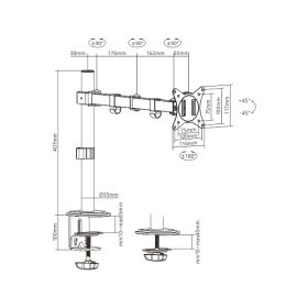   Gembird MA-D1-01 17"-32" egykaros asztali monitor tartó konzol