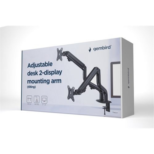 Gembird MA-DA2-02 17"-32" kétkaros asztali monitor tartó konzol