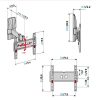 Meliconi Slimstyle Plus 200SR FB 14"-45" karos fali TV konzol