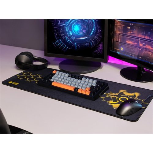 Tracer TRAPAD47547 HEXY2 GameZone 800x300mm texturált szövet fekete billentyűzet és egérpad