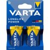 VARTA 4920121422 Longlife Power D (LR20) góliát elem 2db/csomag (műanyagmentes csomagolás)
