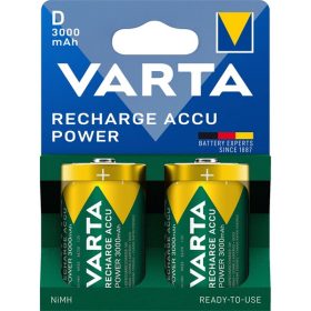   Varta 56720101412 Power góliát D 3000mAh akkumulátor 2db/csomag (műanyagmentes csomagolás)