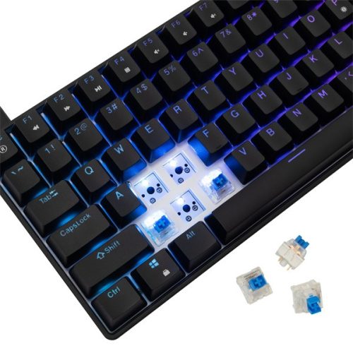 White Shark GK-005121-B/BL-US Hamachi US fekete (blue switch) gamer billentyűzet