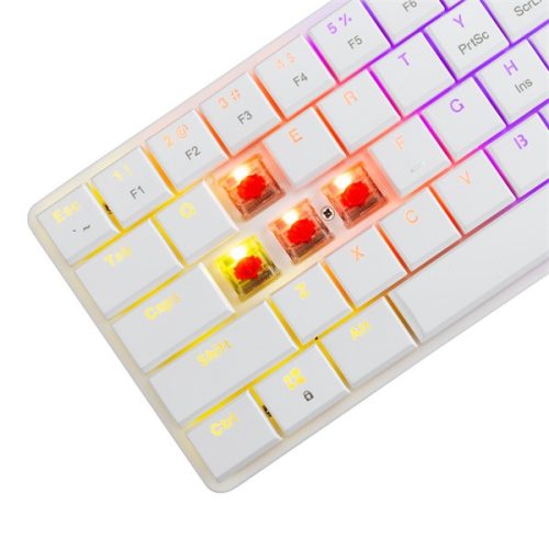 White Shark GK-006211-W/R-US Nagamaki US fehér (red switch) gamer billentyűzet