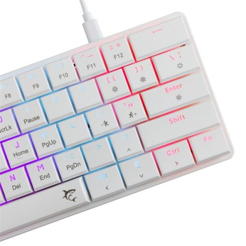 White Shark GK-006211-W/R-US Nagamaki US fehér (red switch) gamer billentyűzet