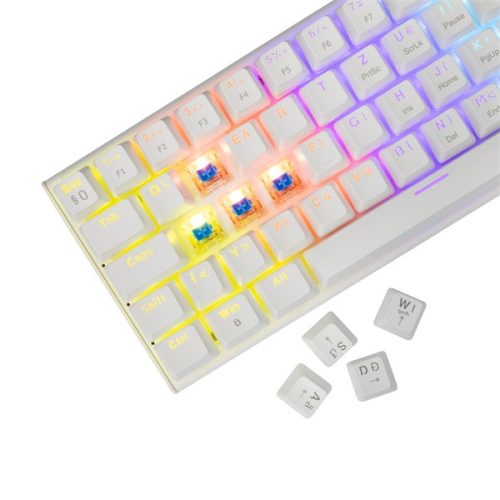 White Shark GK-002223V2-W/BL-HU Wakizashi 2 HUN fehér (blue switch) gamer billentyűzet