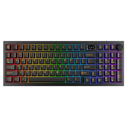 AVAX GM03 PRO 98% HUN Gasket RGB tri-mode mechanikus (Gateron barna switch) billentyűzet