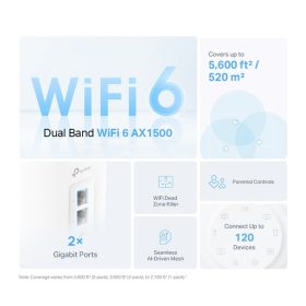   TP-Link Deco X10(1-pack) AX1500 fehér otthoni mesh Wi-Fi 6 rendszer (1db)