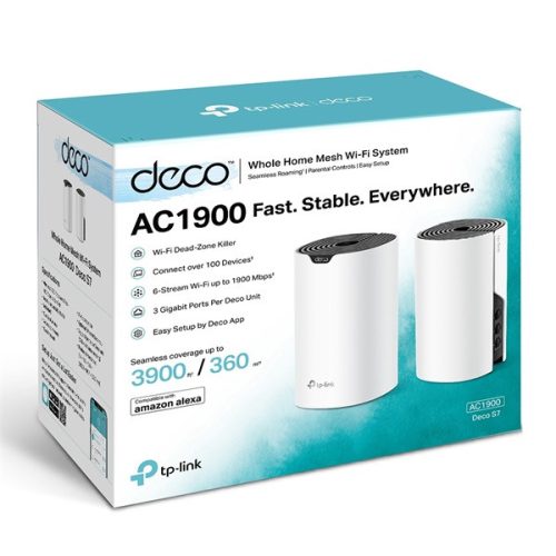 TP-Link Deco S7(2-pack) AC1900 fehér otthoni mesh Wi-Fi rendszer (2db)