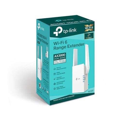 TP-Link RE705X AX3000 Mesh Wi-Fi 6 fehér lefedettség növelő