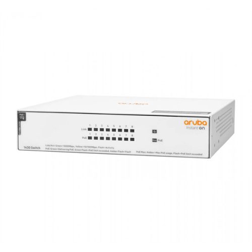 Aruba Instant On R8R46A 1430 8x GbE LAN PoE port (64W) nem menedzselhető PoE switch
