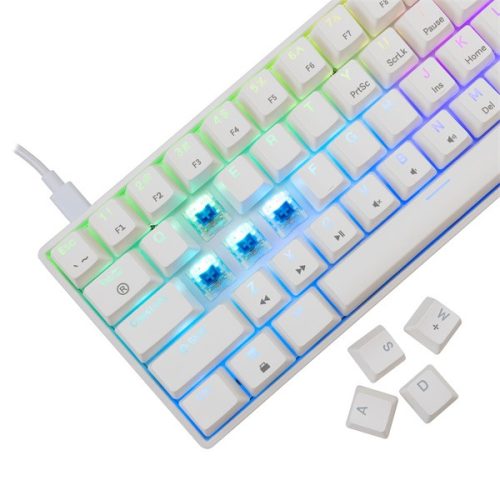 White Shark SHINOBI 2 GK-004223W/BL-HU HUN fehér mechanikus (blue switch) gamer billentyűzet