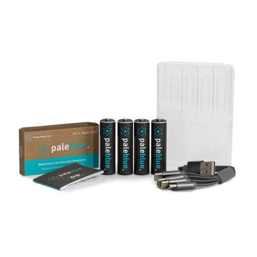 Paleblue PB-AA-C 4xAA 2000mAh USB-C újratölthető ceruza akkumulátor + töltőkábel