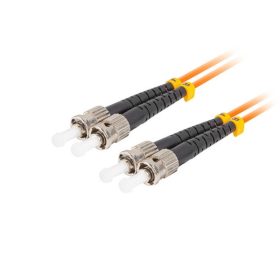   Lanberg FO-STST-MD21-0050-OG Multimódusú OM2 duplex optikai patch kábel 2xST/UPC csatlakozóval 5m