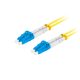 Lanberg FO-LULU-SD11-0100-YE Monomódusú duplex optikai patch kábel 2xLC/UPC csatlakozóval 10m