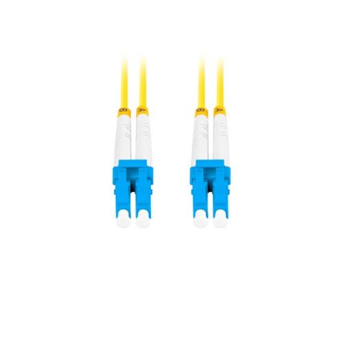 Lanberg FO-LULU-SD11-0100-YE Monomódusú duplex optikai patch kábel 2xLC/UPC csatlakozóval 10m
