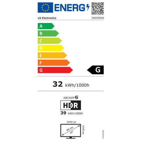 LG 34" 34GX90SA-W.AEU UltraGear WQHD OLED 240Hz DP/HDMI/USB/USB-C/LAN ívelt gamer monitor