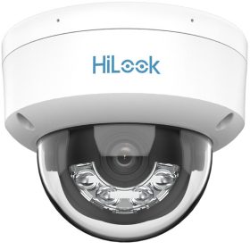   HiLook IPC-D149HA-LU(2.8mm)/Kültéri/4MP/2,8mm/Lát.fény 30m/WDR/IK08/MD 2.0/Smart Hybrid Light ColorVu PoE IP dómkamera