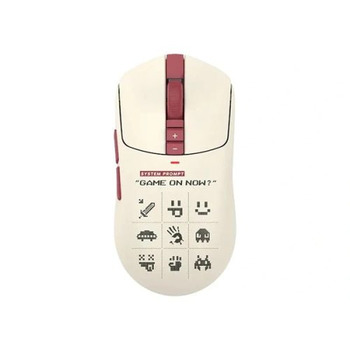 A4-Tech Bloody R72 Ultra Duo Pixels Red vezeték nélküli fehér gamer egér