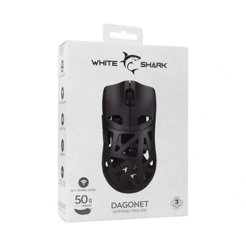White Shark WGM-5019B DAGONET vezeték nélküli fekete gamer egér