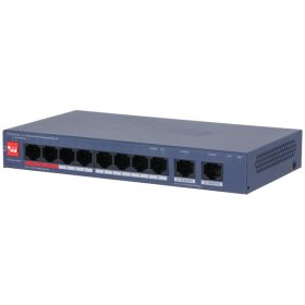   Dahua CS4010-8ET2GT-110 8x10/100 Mbps PoE + 2x1 Gbps uplink/110W/Cloud Managed PoE Switch