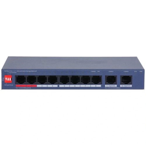 Dahua CS4010-8ET2GT-110 8x10/100 Mbps PoE + 2x1 Gbps uplink/110W/Cloud Managed PoE Switch
