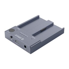   Orico M.2 SSD Dokkoló - M2P2-C3-C-EU (2xM.2 NVMe -> USB-A/C, Max.: 2TB, Offline Klón funkció, Max.: 10Gbps, szürke)