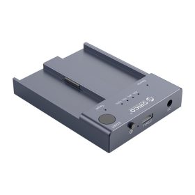   Orico M.2 SSD Dokkoló - M2P2-C3-C-EU (2xM.2 NVMe -> USB-A/C, Max.: 2TB, Offline Klón funkció, Max.: 10Gbps, szürke)