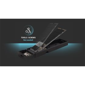  Silicon Power Külső SSD ház  - PD60 (M.2 PCIe NVMe SSD / M.2 SATA SSD, Type-C kimenet, Alu, Fekete)
