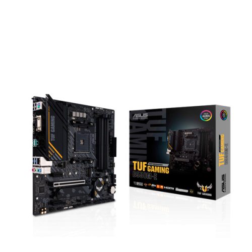 Asus Alaplap - AMD TUF GAMING B550M-E (B550, 4xDDR4 4866MHz, 4xSATA3, 2x M.2, DP/HDMI/D-sub)