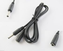 3m-es fekete hosszabbító kábel 3,5mm