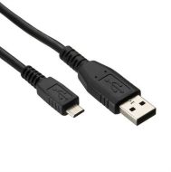 2m-es USB - microUSB kábel fekete