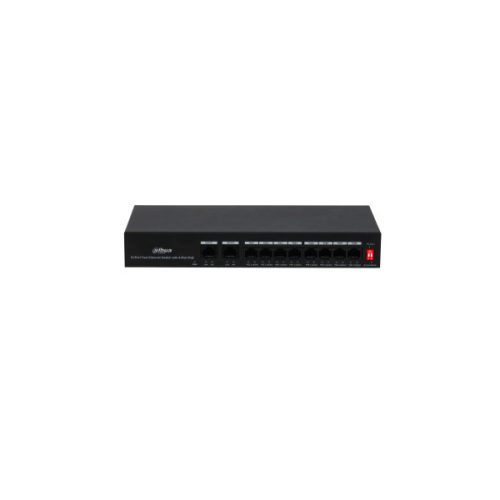 Dahua switch PoE - PFS3010-8ET-65 (8x 100Mbps PoE port + 2x 100Mbps uplink, 65W)