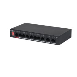 Dahua PoE switch - PFS3010-8ET-96  (1x 10/100 (HighPoE/PoE+/PoE) + 7x 10/100(PoE+/PoE) + 2x gigabit uplink, 96W, 51VDC)