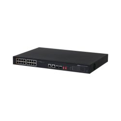 Dahua PoE switch - PFS3218-16ET-135 (16x 100Mbps at/af PoE; 2x gigabit SFP port; 135W PoE)