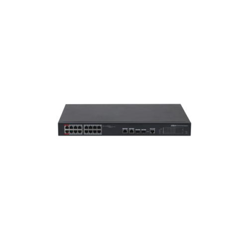 Dahua switch PoE mendzselhető - PFS4218-16ET-240 (16x 100Mbps PoE/PoE+; 2x gigabit/SFP combo uplink; 240W)
