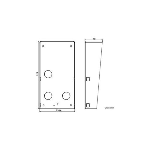 Hikvision Kaputelefon Esővédő - DS-KABD8003-RS2/S