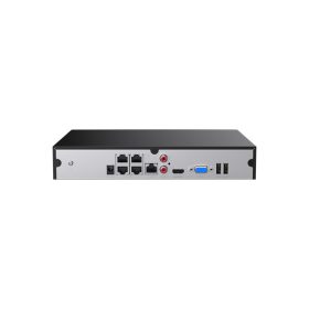   Tenda NVR rögzítő - TN3104-4P (4 csatorna, H265+, max 8MP, 4xRJ45 802.3at PoE, 2xUSB, 1x Sata (max 10TB))