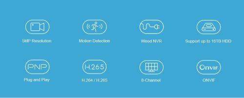 Foscam FNA108H - 8 csatornás 8MP hálózati rögzítő