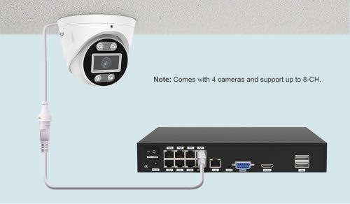 Foscam FNA108E-T4-2T 8MP kamera rendszer