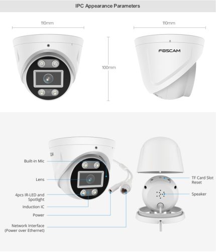 Foscam FNA108E-T4-2T 8MP kamera rendszer