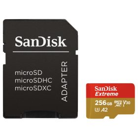   SanDisk microSD Extreme 256GB memóriakártya, 190 MB/s (SDSQXAV-256G-GN6MA)