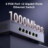UGREEN 6 portos PoE Gigabit Ethernet switch CM741