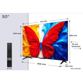   TCL 50" 50S5L Smart LED Televízió, 126 cm, FHD, QLED, HDR10, Android TV