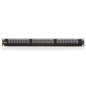   KELINE 606059 19"" 1U Giga KOMPAKT 24port Cat.6 RJ45/u árnyékolatlan patch panel