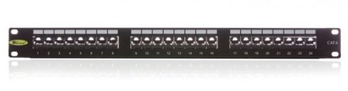 KELINE 606059 19"" 1U Giga KOMPAKT 24port Cat.6 RJ45/u árnyékolatlan patch panel